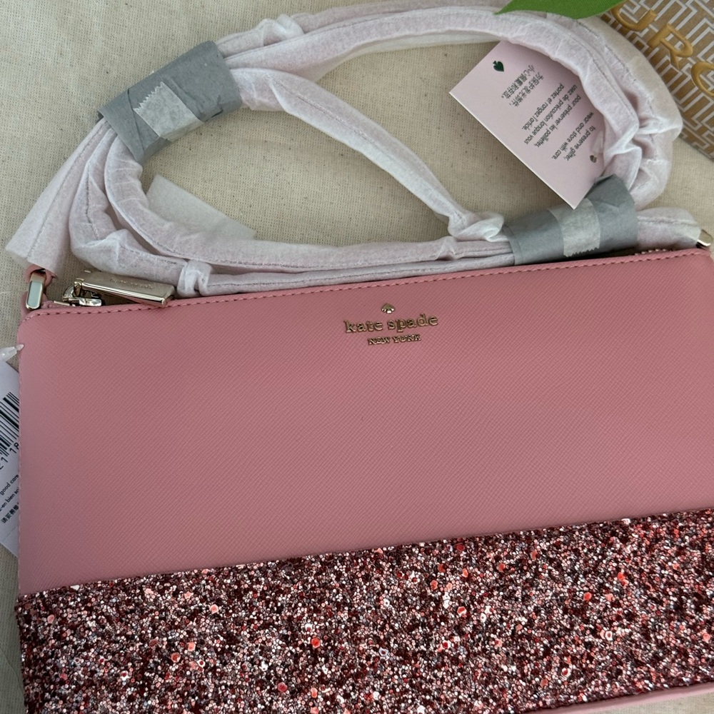Kate Spade Pink Glitter Crossbody Bag - Picture 3 of 7